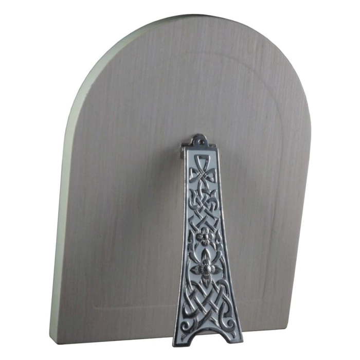 Icon "Our Lady of Unfading Color" with mother of pearl in a white frame (arch)