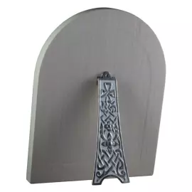 Икона "Владимирская Богоматерь" с перламутром в белой раме (арка)