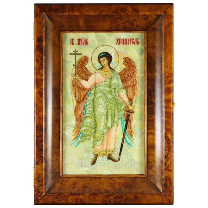 Icon in the "Guardian Angel" kiosk on natural mother-of-pearl
