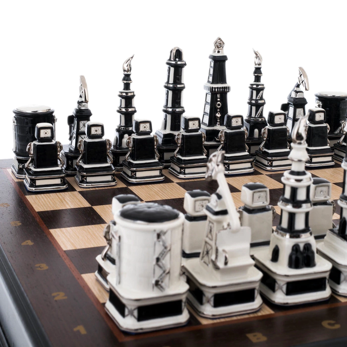 Porcelain chess "Oil" ceremonial