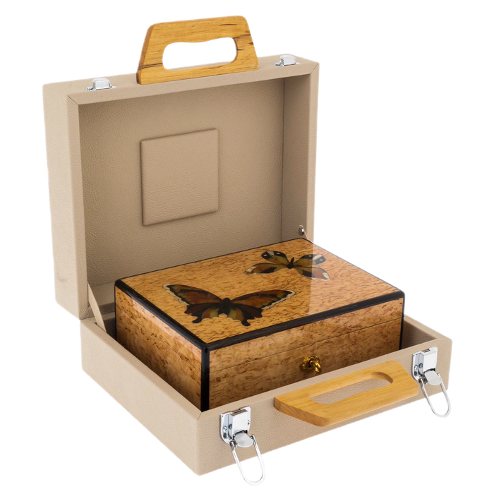 Karelian birch casket "Summer"