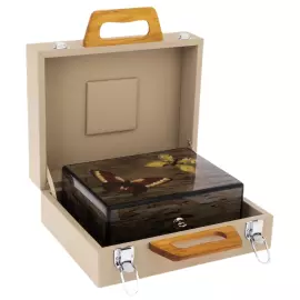 Шкатулка из тонированной карельской березы "Лето"