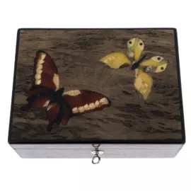 Шкатулка из тонированной карельской березы "Лето"