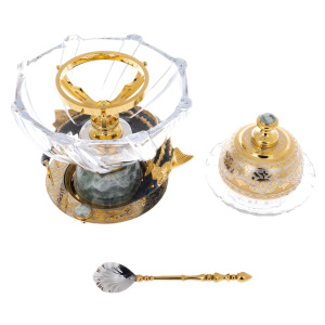Caviar bowl with Poseidon icehouse on icy quartz