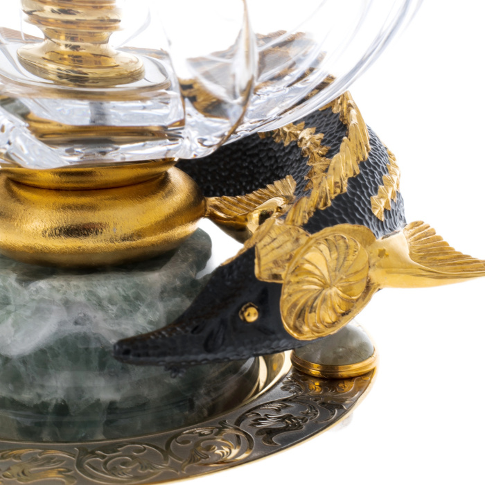 Caviar bowl with Poseidon icehouse on icy quartz