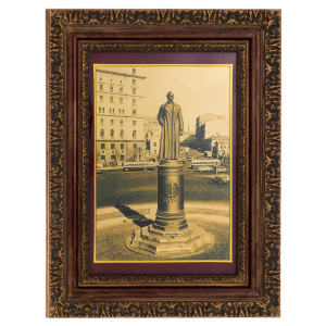 Painting on gold "Lubyanka Square"