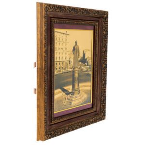 Painting on gold "Lubyanka Square"