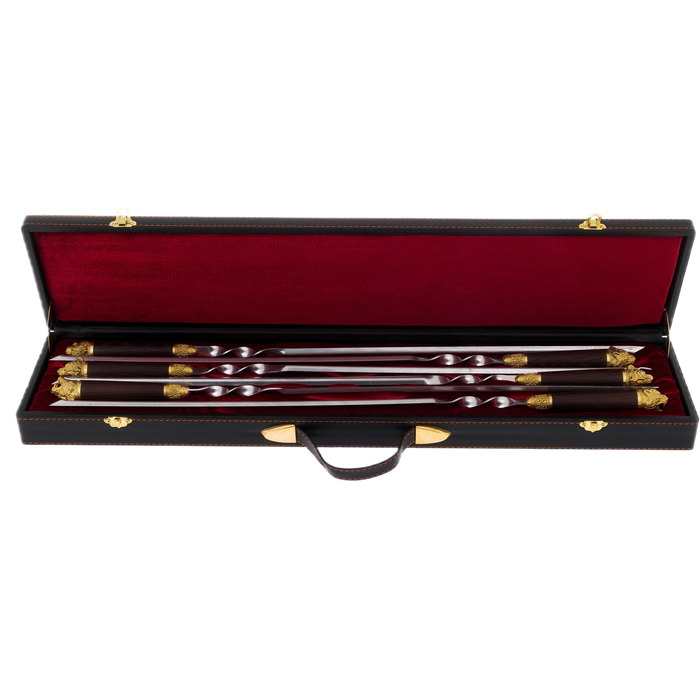 A set of skewers "Tiger's Grin" in a case