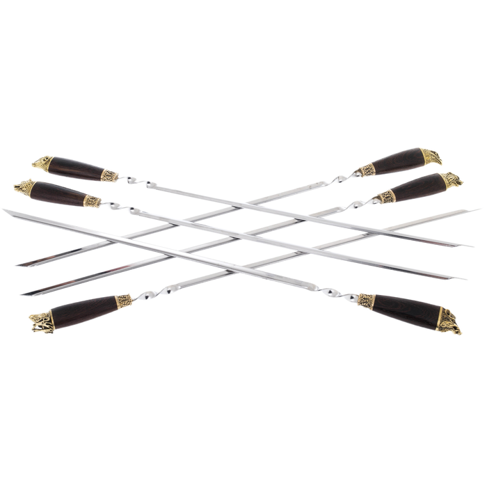 A set of skewers "Different animals" in the case
