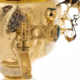 Чайный набор с самоваром, на 4 персоны, Златоуст