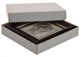 Икона "Ангел Хранитель" посеребренная Икона "Ангел Хранитель" посеребренная