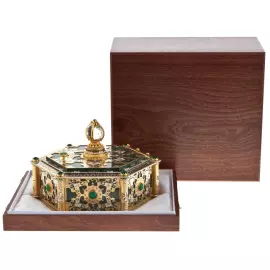 Ларец шестиугольный из камня "Престиж" Златоуст