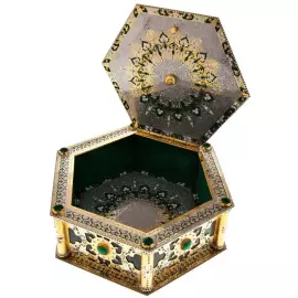 Ларец шестиугольный из камня "Престиж" Златоуст