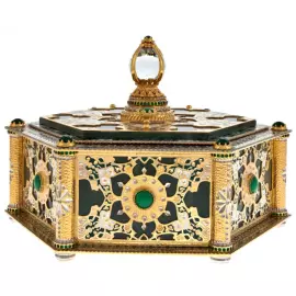 Ларец шестиугольный из камня "Престиж" Златоуст