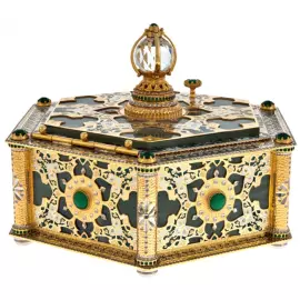 Ларец шестиугольный из камня "Престиж" Златоуст