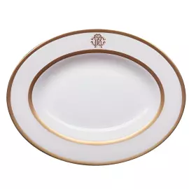Тарелка овальная для закусок "Silk Gold"
