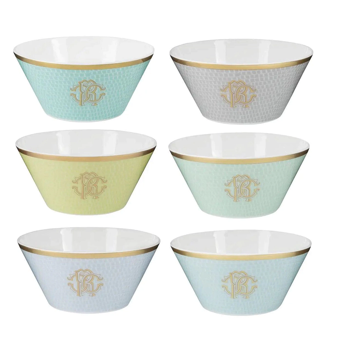 Bowls for fruit salad "Lizzard Sunrise" for 6 people