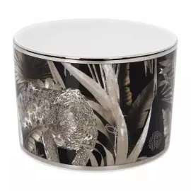 Чашка с блюдцем для чая "Tropical Jungle black"