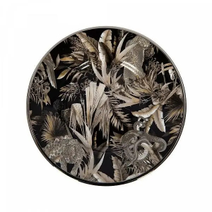Чашка с блюдцем для чая "Tropical Jungle black"