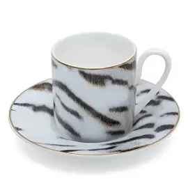 Чашка с блюдцем для кофе "Tiger"