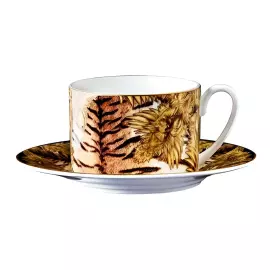 Чашка с блюдцем для чая "Tiger Wings"