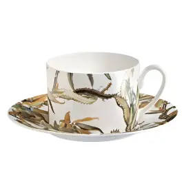 Чашка с блюдцем для чая "Tropical Flower"