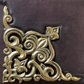 Книга в кожаном переплете "Библия в миниатюрах Палеха" большая, с литьем