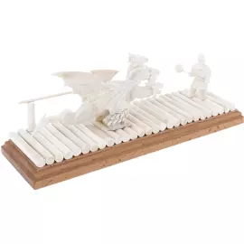 Композиция из рога лося "Змей Горыныч и богатырь"