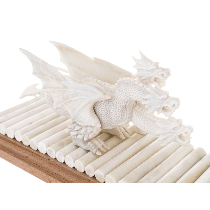 Composition of the elk horn "Serpent Gorynych and the hero"