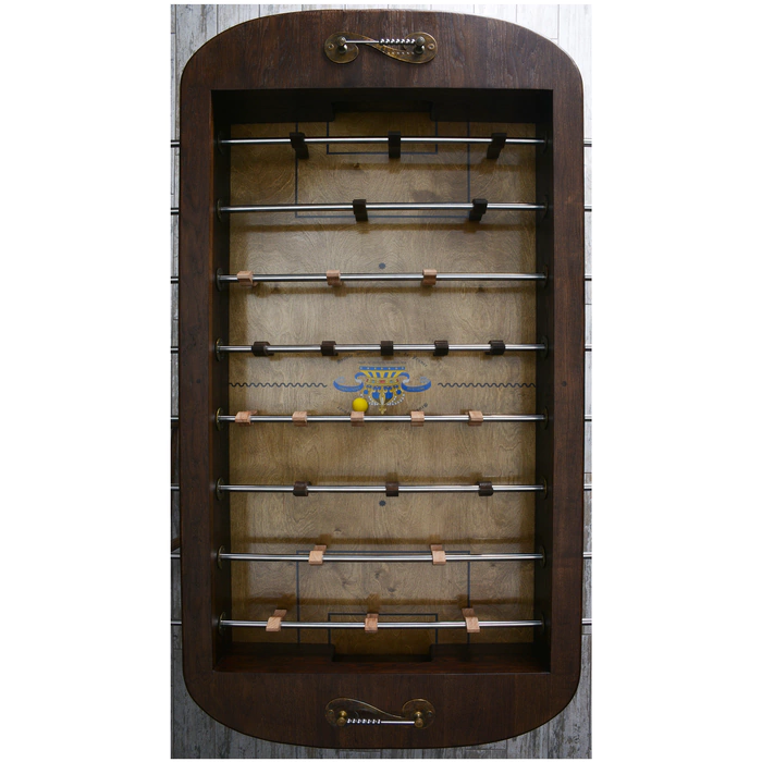Exclusive vintage table football made of oak "Deja Vu Bonne-Nouvelle"