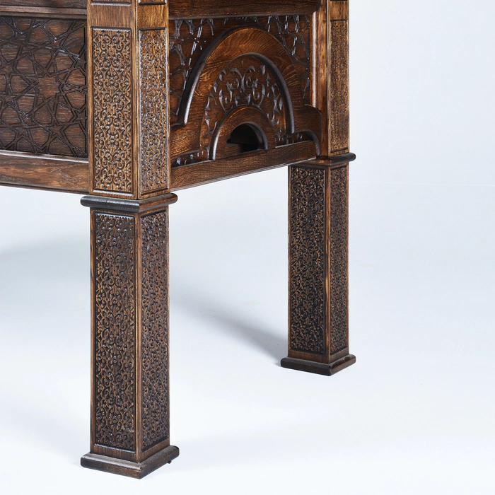 Exclusive vintage table football made of oak "Eastern Night"