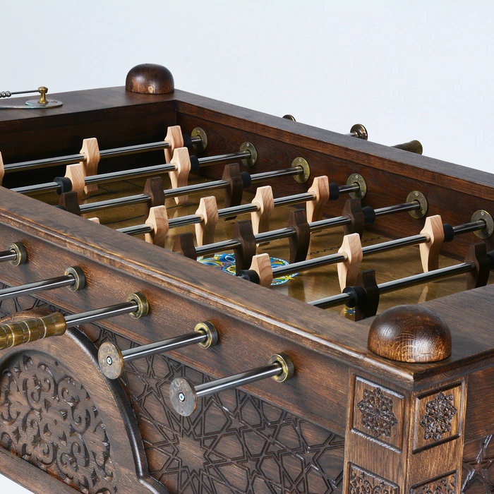 Exclusive vintage table football made of oak "Eastern Night"
