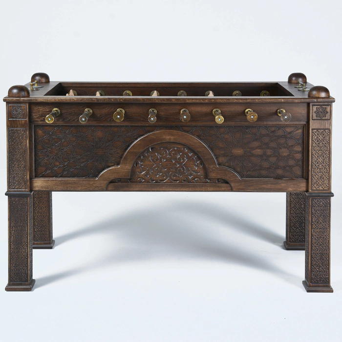 Exclusive vintage table football made of oak "Eastern Night"