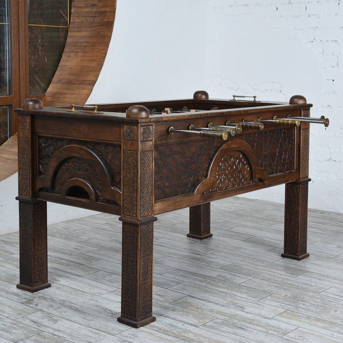 Exclusive vintage table football made of oak "Eastern Night"