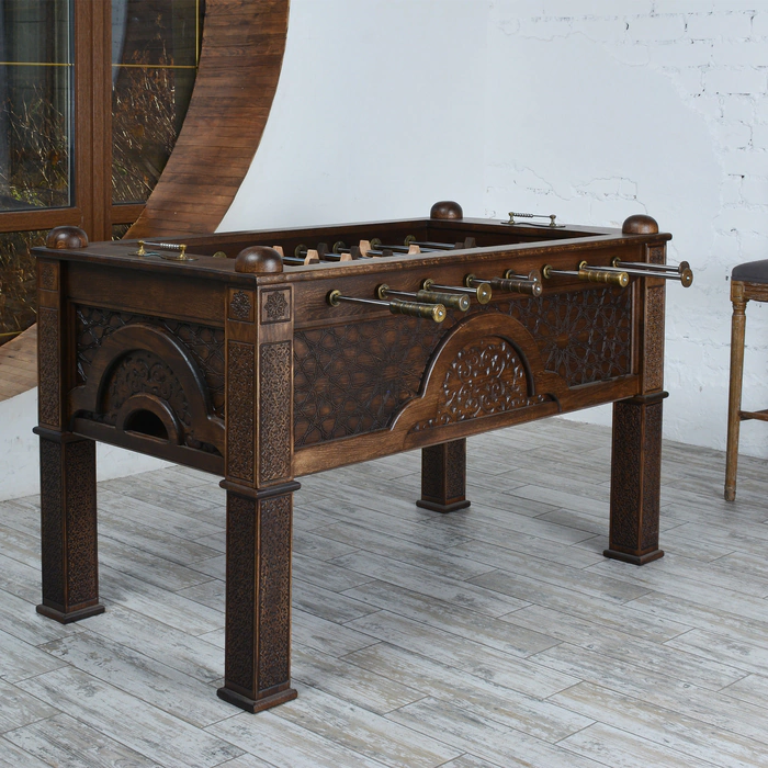 Exclusive vintage table football made of oak "Eastern Night"