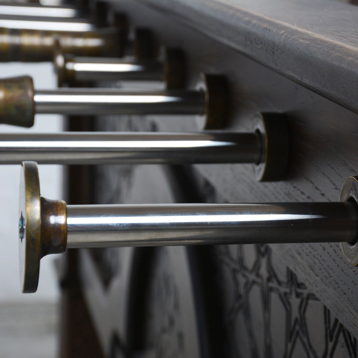 Exclusive vintage table football made of oak "Eastern Night"