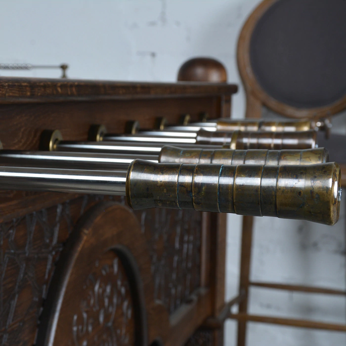 Exclusive vintage table football made of oak "Eastern Night"