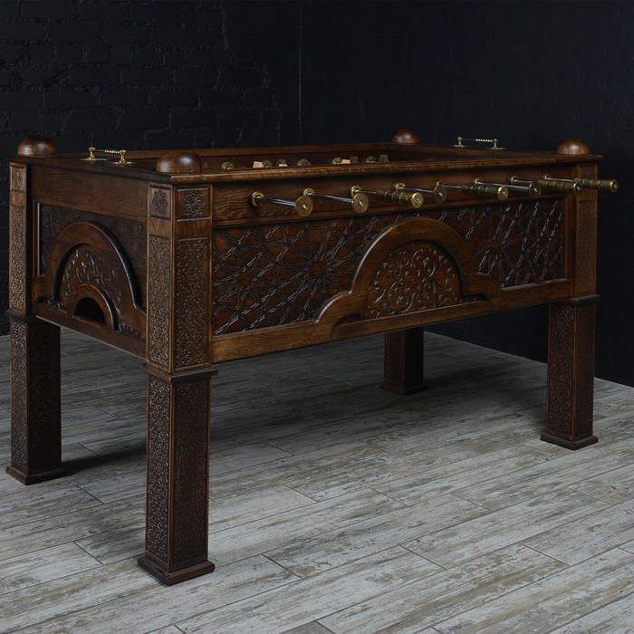 Exclusive vintage table football made of oak "Eastern Night"