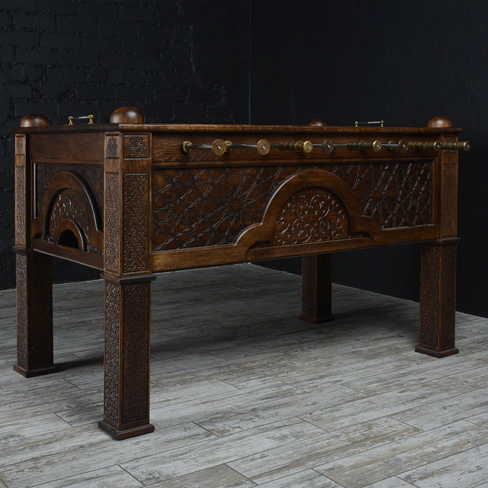 Exclusive vintage table football made of oak "Eastern Night"