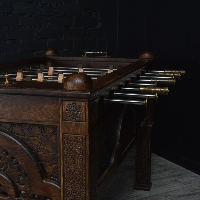 Exclusive vintage table football made of oak "Eastern Night"
