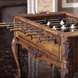 Exclusive vintage table football made of oak "Imperial Classic"