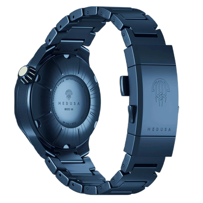 Automatic wristwatch Lincor "Medusa Cold" blue