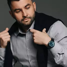 Automatic wristwatch Lincor "Medusa Cold" blue