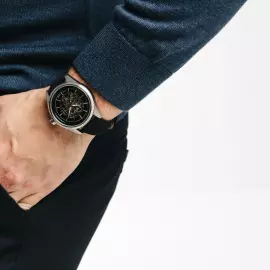 Наручные механические часы с автоподзаводом Mikhail Moskvin "Elegance" черные