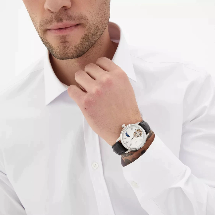 Mikhail Moskvin "Elegance" Self-winding Mechanical Wristwatch with Black Strap