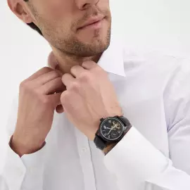 Наручные механические часы с автоподзавод Mikhail Moskvin "Elegance" черные