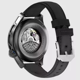 Automatic Mechanical Wristwatch Lincor "Luna 24" Graphite