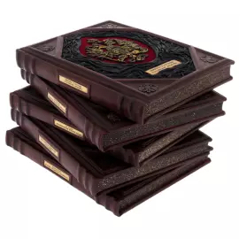 Набор книг в кожаном переплете "История России" в коробе