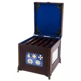 Набор книг в кожаном переплете "История России" в коробе