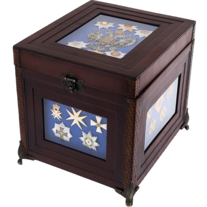 Набор книг в кожаном переплете "История России" в коробе